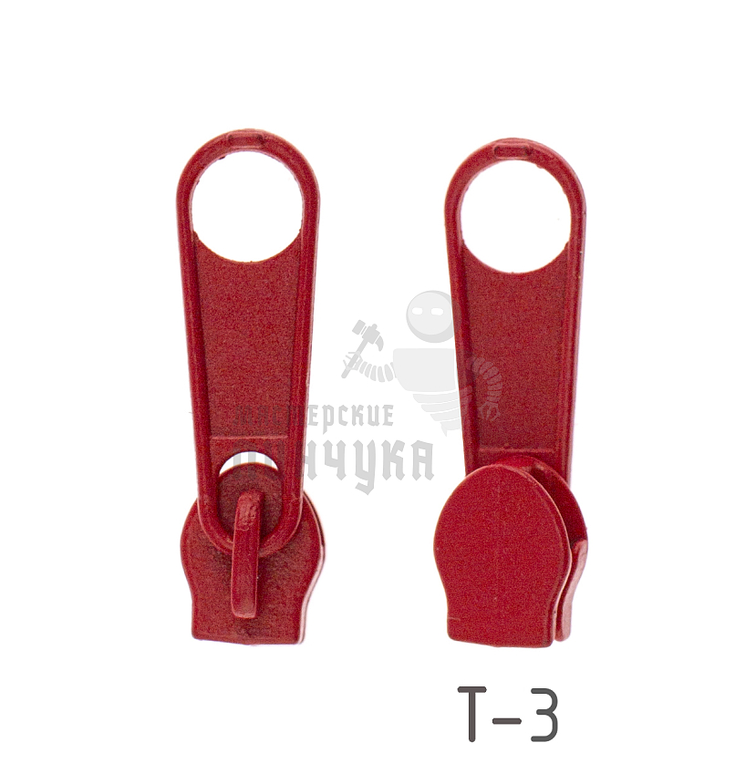 Бегунок для спиральной молнии тип 3 галант цв.162 Красный