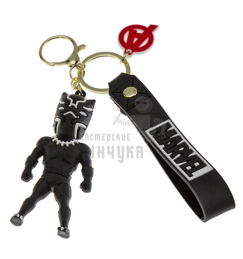 Брелок для ключей "Черная Пантера" + карабин