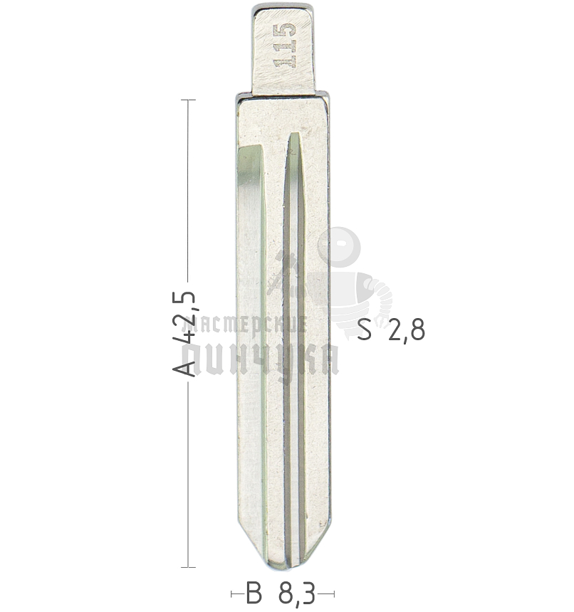 Лезвие №115 HY11D HYN14R SKIA4R KIA K2 КНР