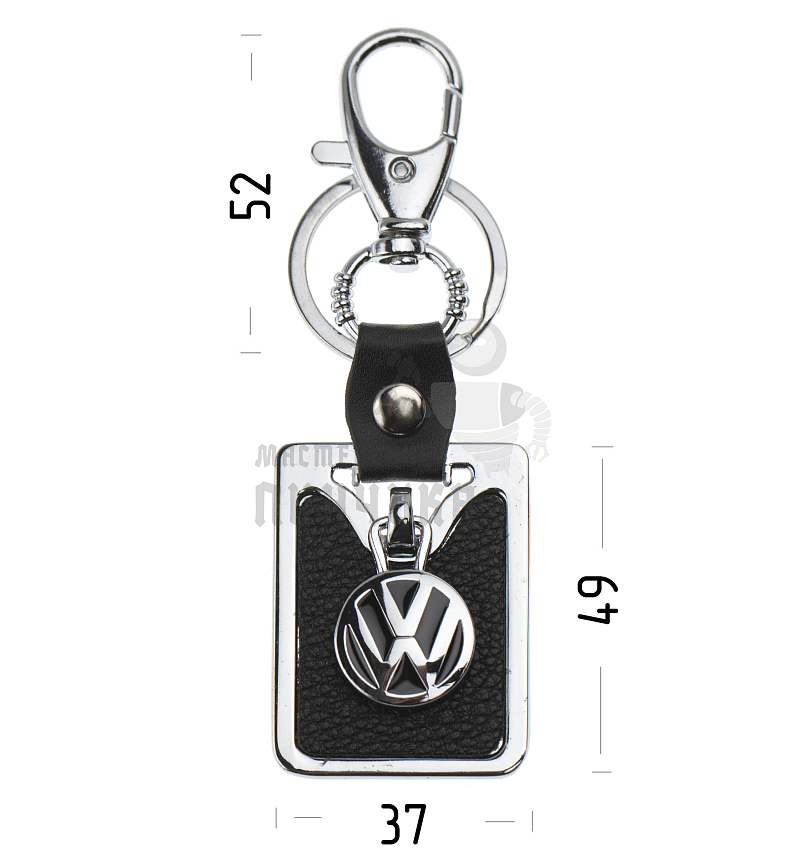 Авто карабин с кольцом для ключей VOLKSWAGEN