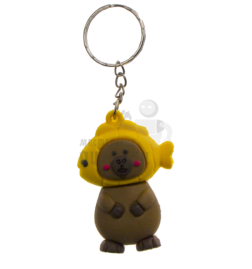 Брелок для ключей "Капибара в рыбке" с кольцом