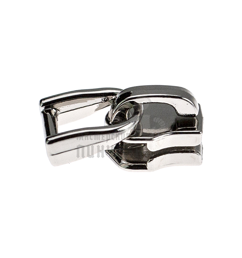 Бегунок сумочный Т5 "JX" (0493), металл, светлая гальваника