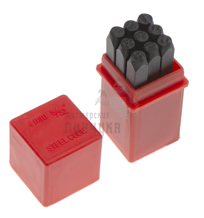 Штампы для тиснения по коже (цифры-9шт, 4мм)