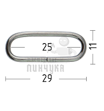 Рамка универсальная 25х7х2мм (толщ. 2мм), цв.т/хром - Чертеж