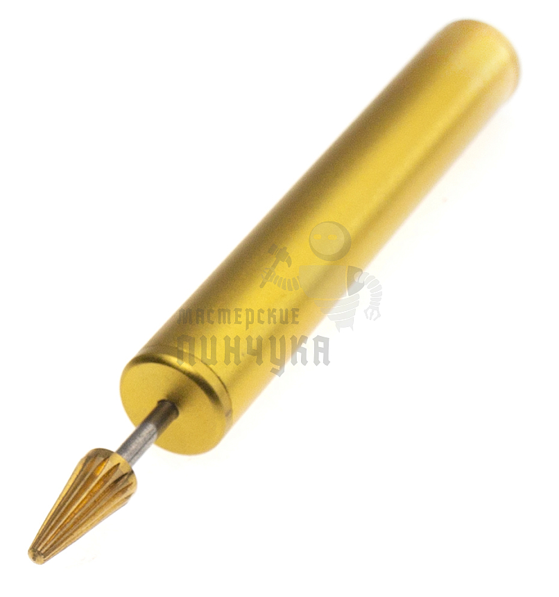 Ручка с валиком для нанесения краски на срез кожи (золото)
