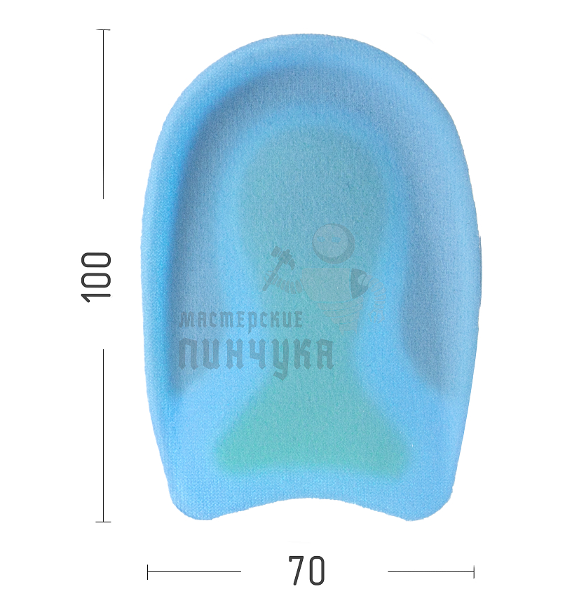 Силиконовый подпяточник для обуви, цв.голубой-желтый-зеленый, р-40-45