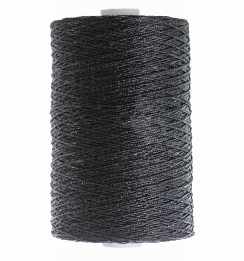 Нитки прошивочные вощеные большие черные 350м