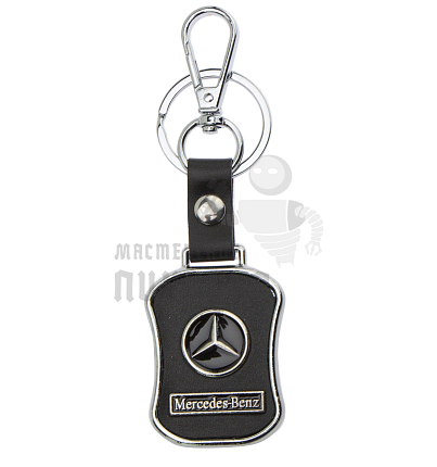 Авто карабин с кольцом для ключей MERCEDES-BENZ Экокожа (гладкая)