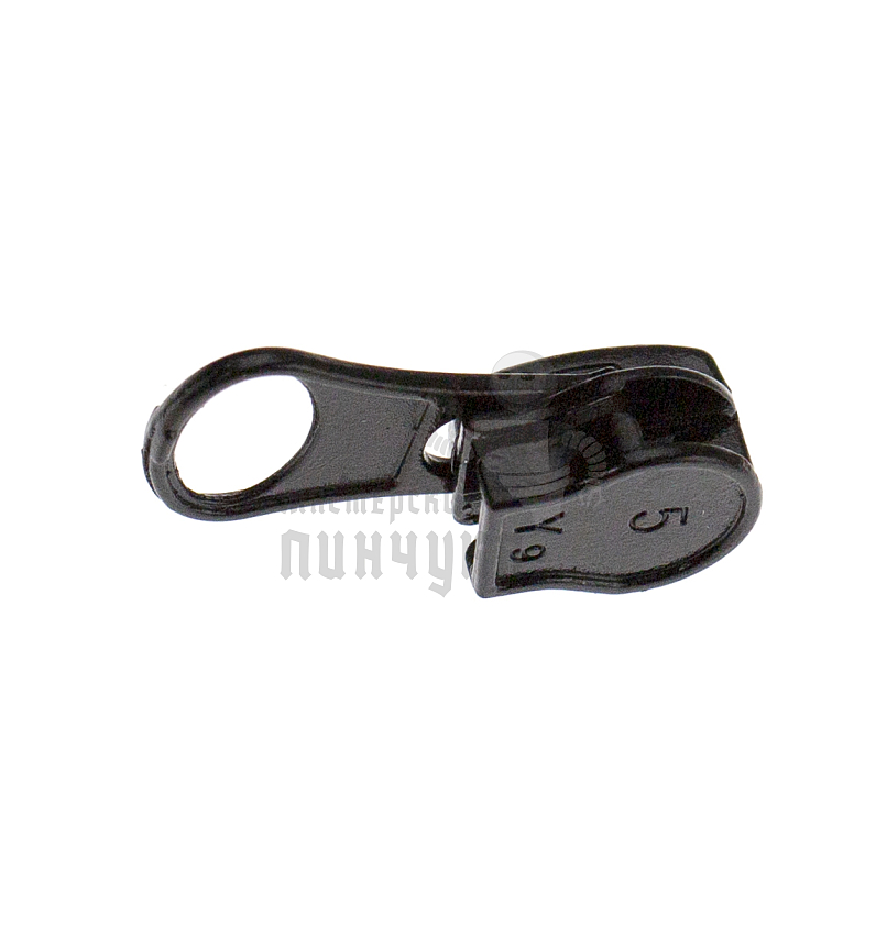 Бегунок для спиральной молнии, тип 5, автомат Груша, цв.черный 322