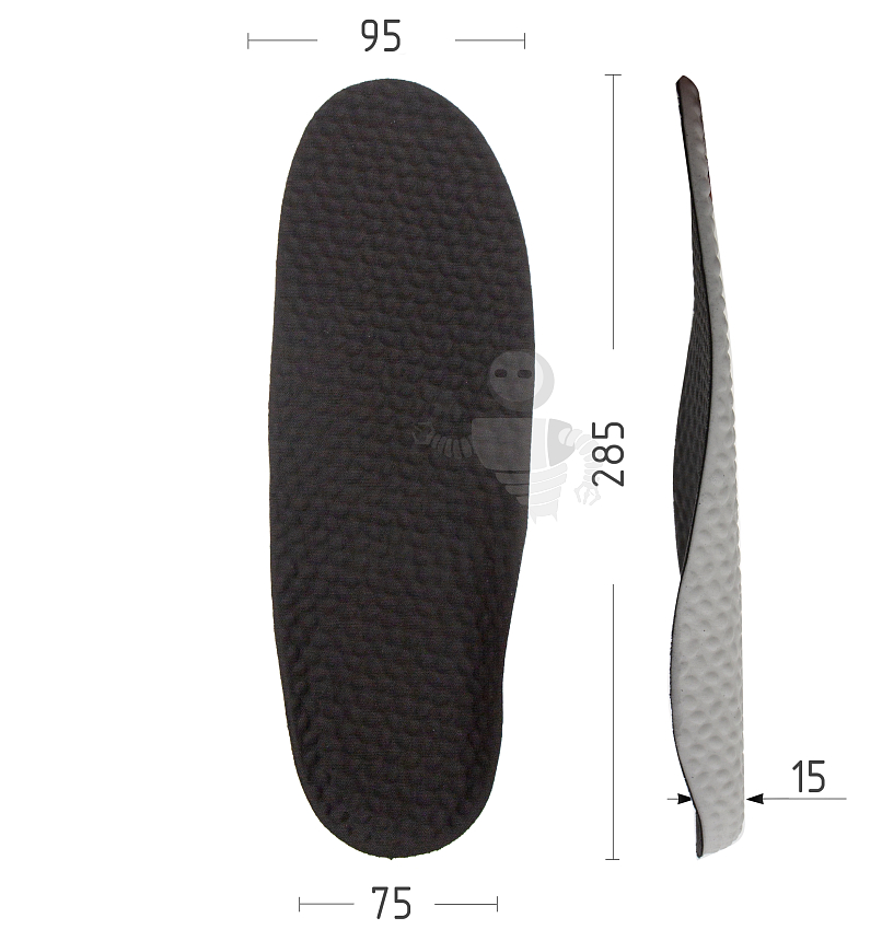 Стельки для обуви "Nateno", цв.черно-белый, р-р 40-46