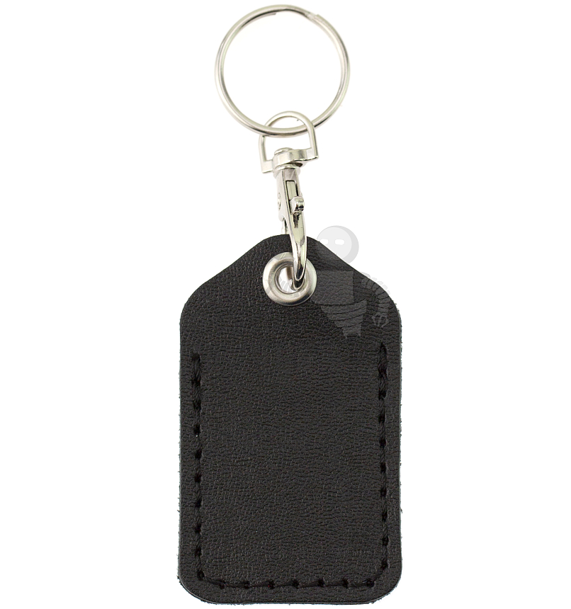 Чехол брелок прямоугольный с карабином, цв.черный 