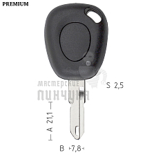 Корпус ключа NE38 NE73 NE79P49 1 кнопка  PEUGEOT  КНР - Чертеж