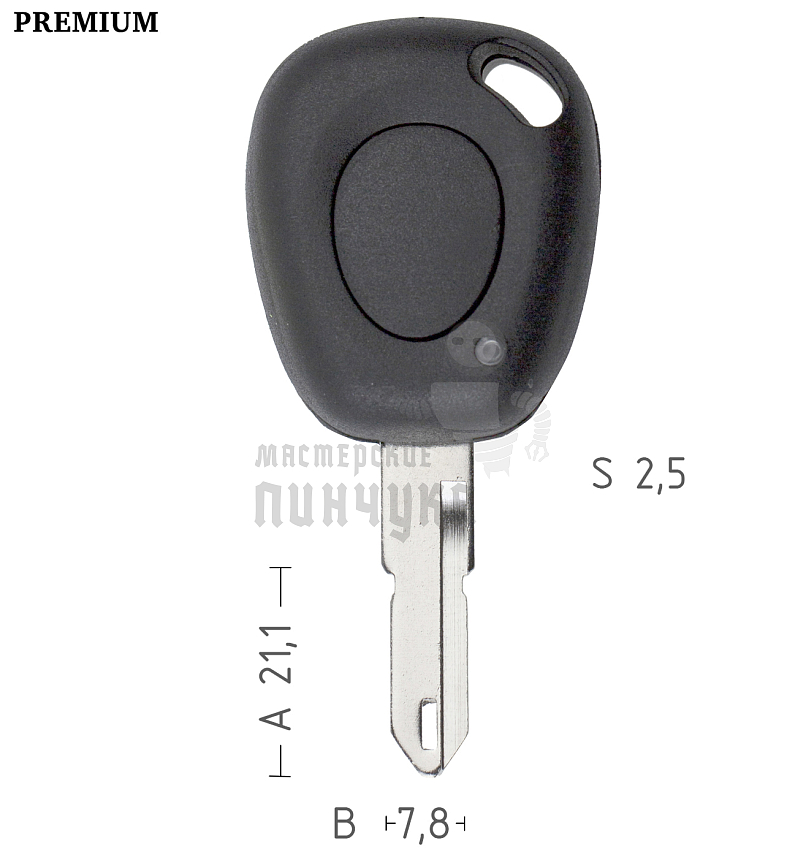 Корпус ключа NE38 NE73 NE79P49 1 кнопка  PEUGEOT  КНР