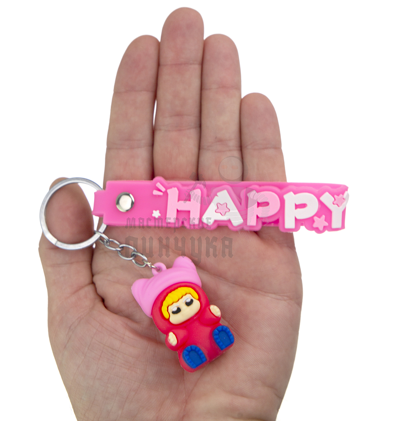 Брелок для ключей "Wakuku" с ремешком, цв.красный