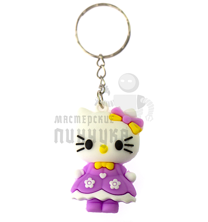 Брелок для ключей "Hello Kitty", сиреневый - Чертеж