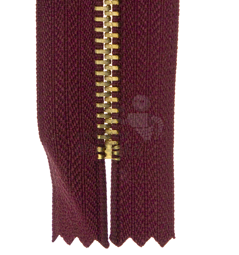 Молния металлическая джинсовая тип 5 18см н/р цв 179 зв латунь