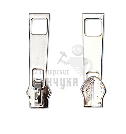 Бегунок сумочный Т-7 "JX" (0728), нейлон (спираль), цв.светлая гальваника