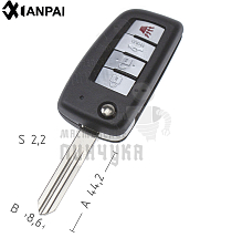 Корпус выкидных клучей  DAT-15  SN14  NS11  NISSAN   КНР - Чертеж