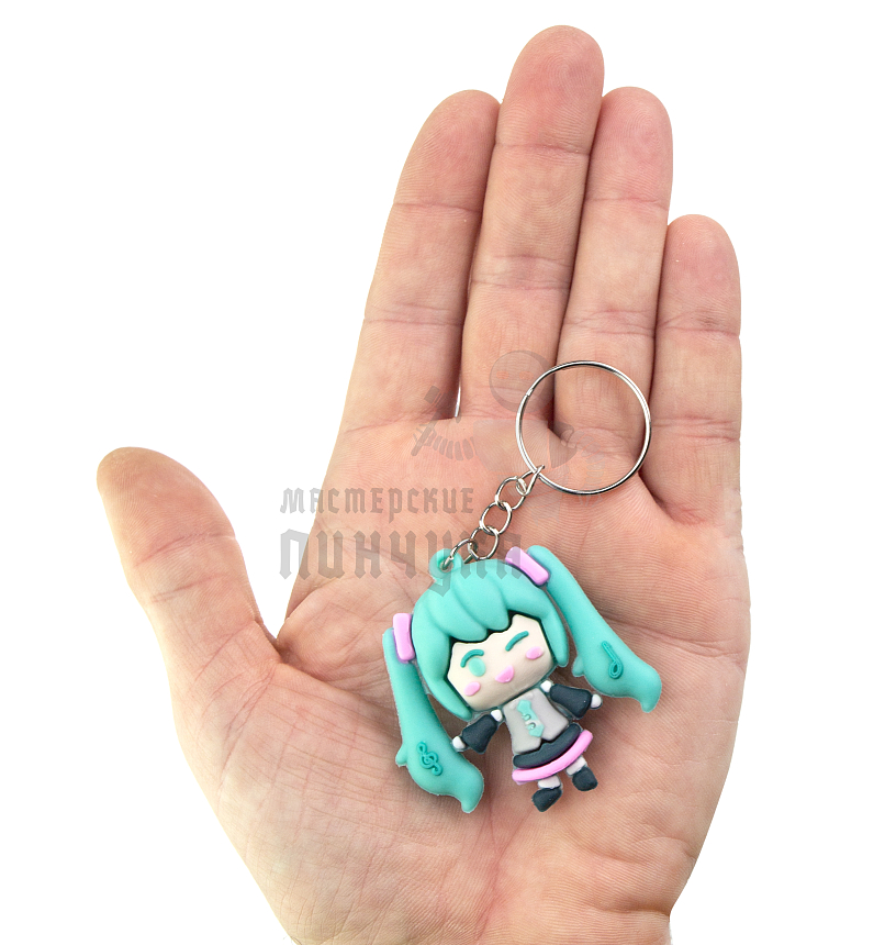 Брелок для ключей "Мику Хацунэ" цв. бирюзовый