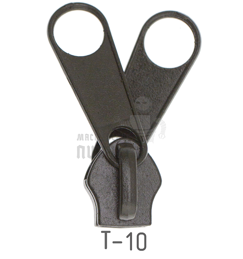 Бегунок для спиральной молнии, тип 10, сумочный, цв. хаки 328 ДВОЙНОЙ