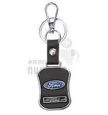 Авто карабин с кольцом для ключей FORD Экокожа (гладкая) - Чертеж