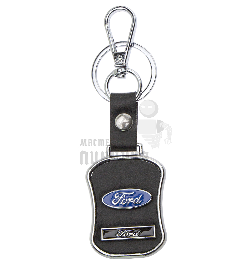 Авто карабин с кольцом для ключей FORD Экокожа