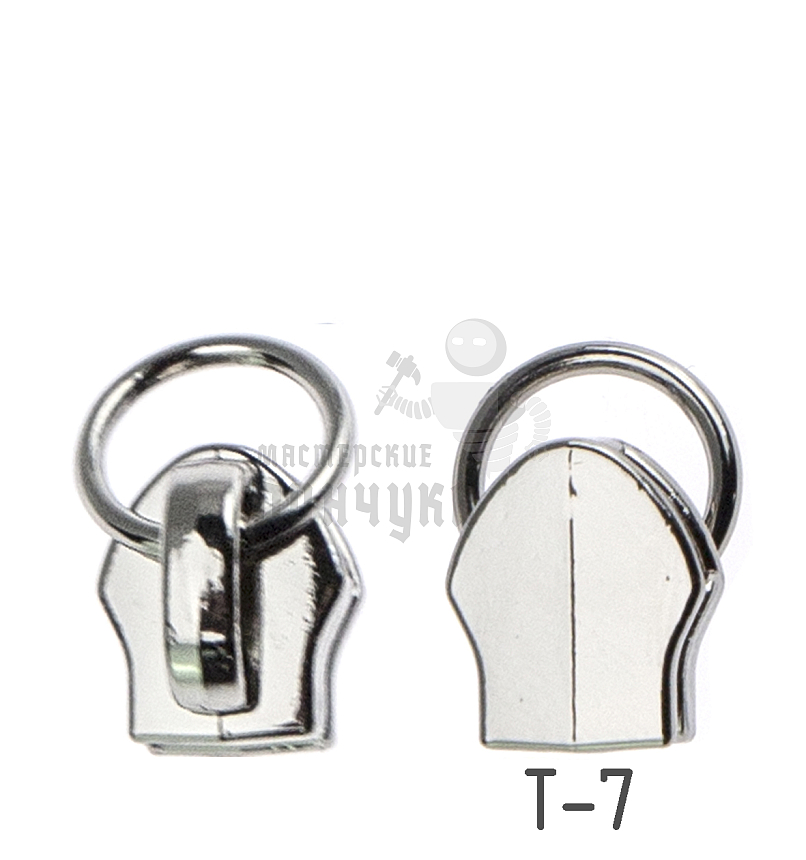 Бегунок сумочный Т7 "JX" (0157), нейлон, светлая гальваника