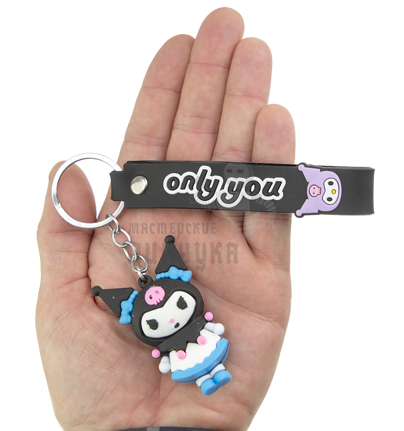 Брелок для ключей "Куроми" цв.черный + ремешок 