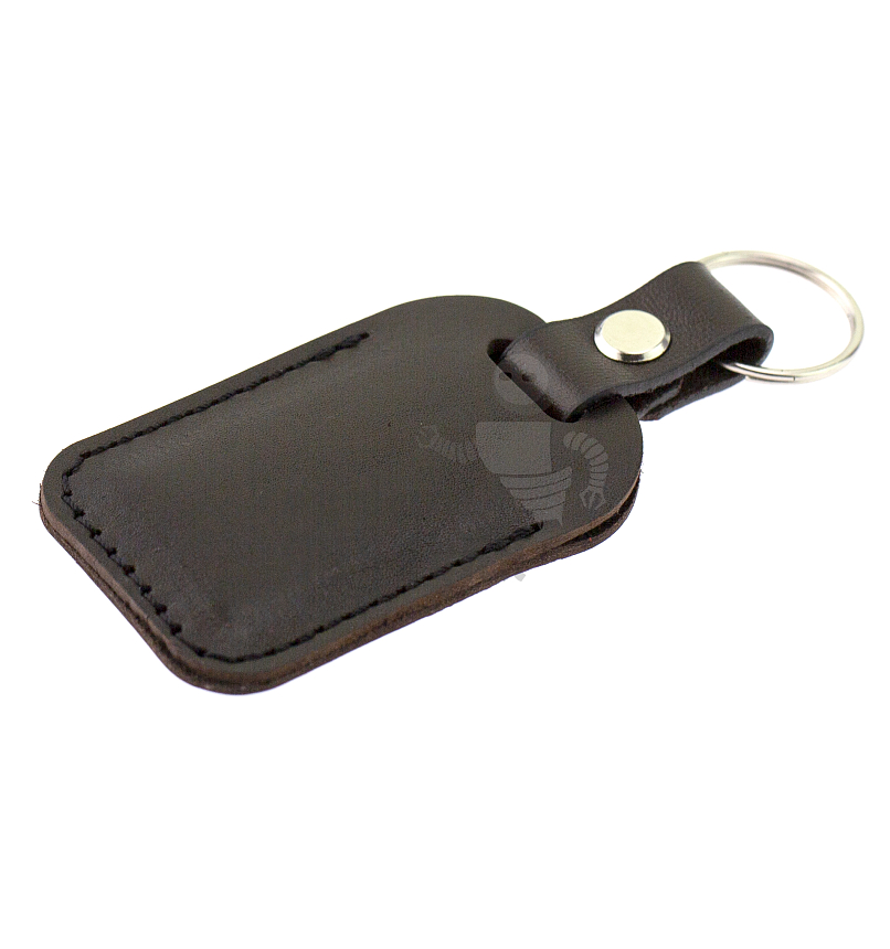 Чехол брелок для автомобильной сигнализации, прямоугольный, крепление на винте с кольцом,цв.коричн.