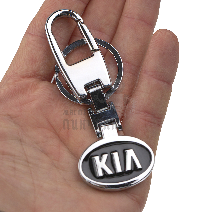 Авто карабин с кольцом для ключей KIA