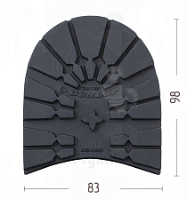 Набойка "Dunlop Tank" р.43-44, цв. черный, 8мм - Чертеж