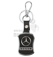 Авто карабин с кольцом для ключей MERCEDES-BENZ Экокожа (рифленая) - Чертеж
