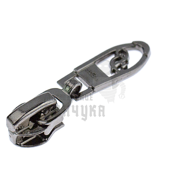 Бегунок для спиральной молнии, тип 5, автомат №3, цв. никель темн.
