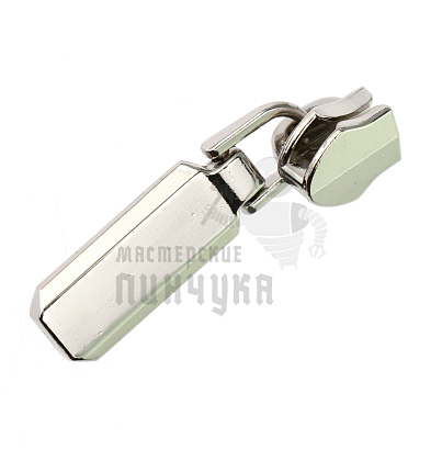Бегунок сумочный Т-7 "JX" (500), нейлон (спираль), цв.светлая гальваника