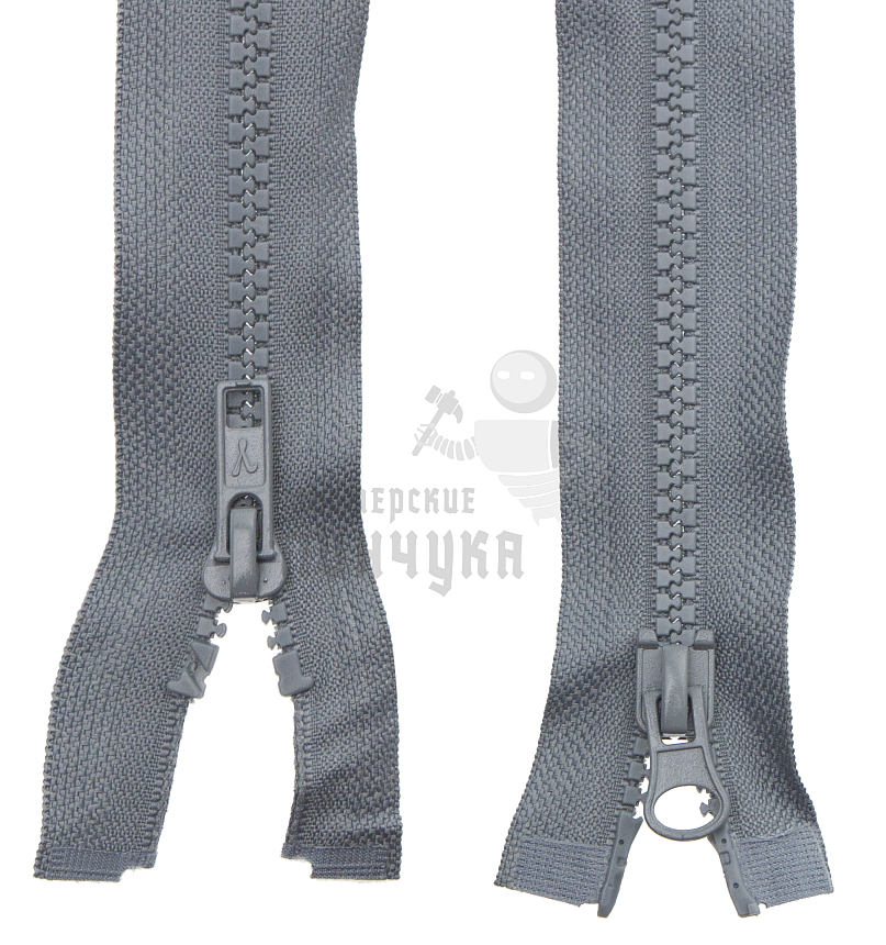 Молния Трактор "GAMMA" G3052 80 см Тип 5 разъёмная двухзамковая №304 серый