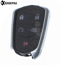 Корпус ключа OP11 HF66 HU100 4 кнопки + паника КНР ///  CADILLAC - Чертеж