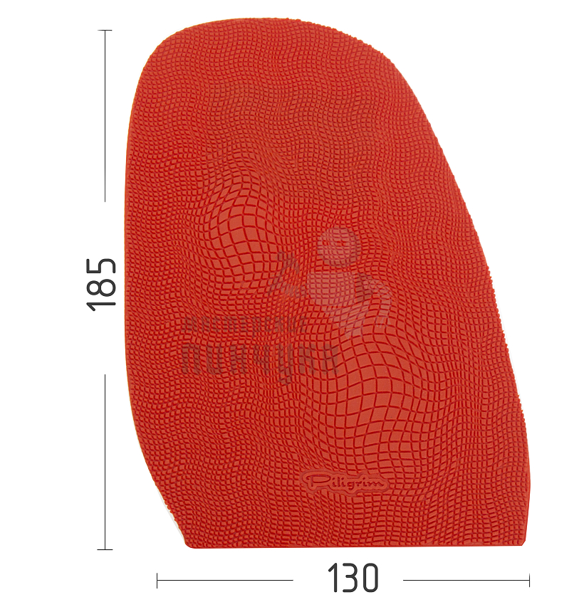 Проф. формованная Piligrim "Черепашка", разм. XL, 185х130х1,8мм, цв. красный