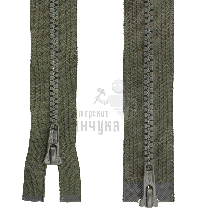 Молния Трактор "JUDSON", 80см, Тип-5, разъёмная двухзамковая, цв.хаки (516)