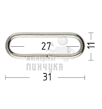 Рамка универсальная 26х6х2мм (толщ. 2мм), цв.св/хром - Чертеж
