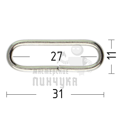 Рамка универсальная 26х6х2мм (толщ. 2мм), цв.св/хром