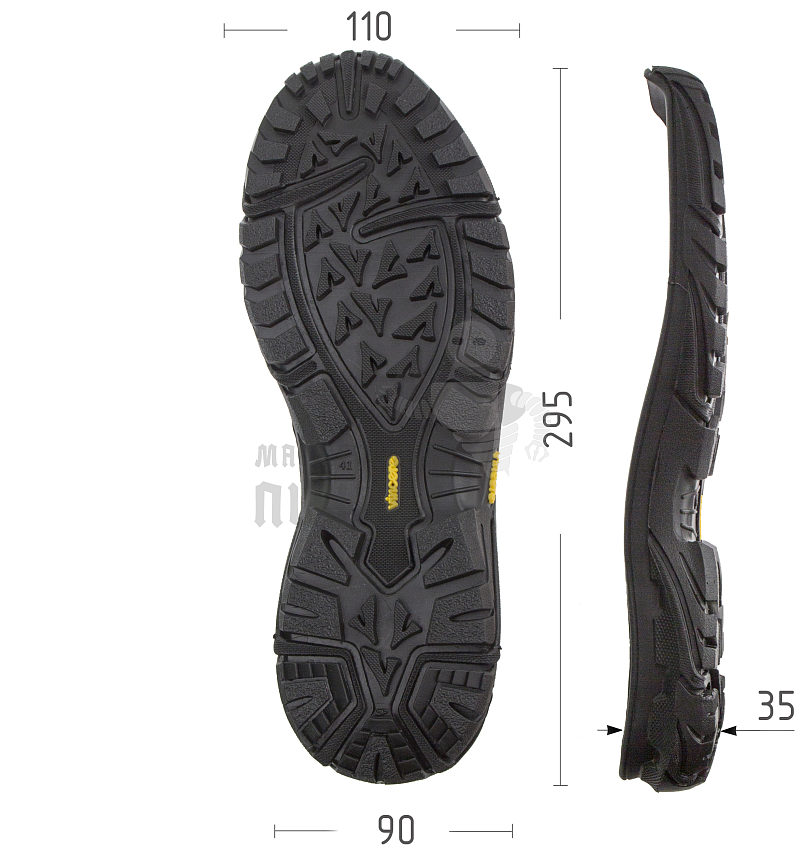 Подошва муж. "VINCERE", р.41, цв.ченый