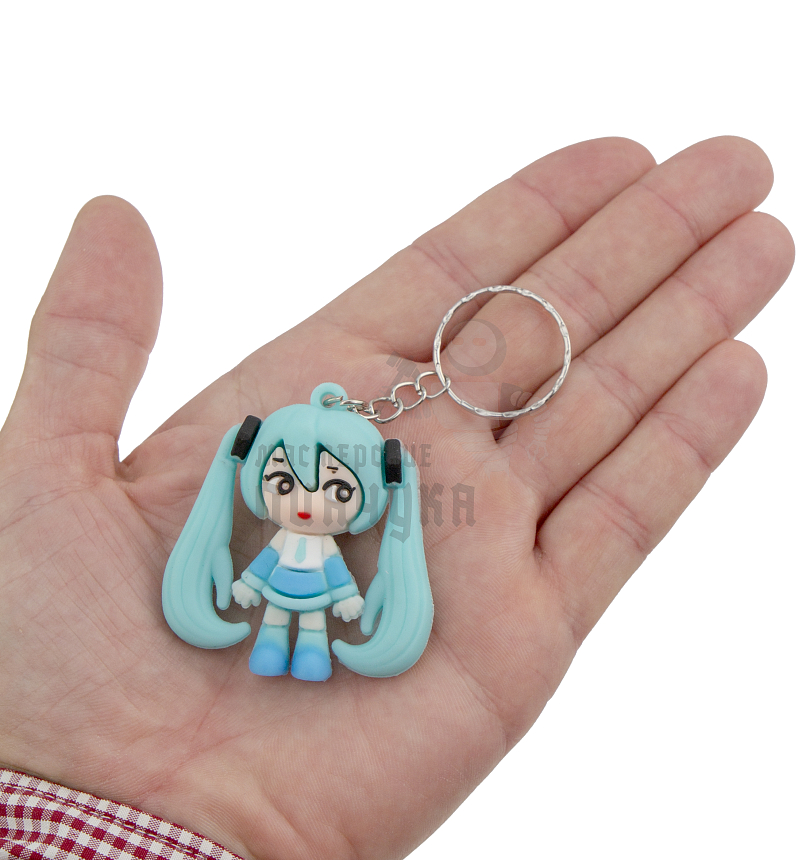 Брелок для ключей "Мику Хацунэ" цв. голубой