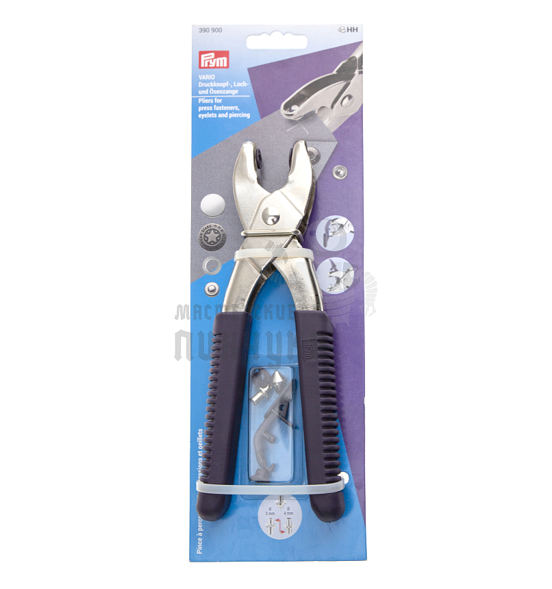 Щипцы Vario "PRYM" для установки блочек с насадками d3мм,4мм