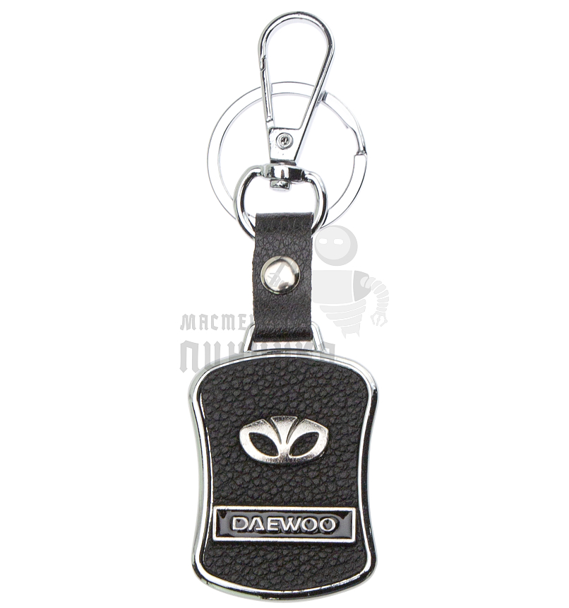 Авто карабин с кольцом для ключей DAEWOO Экокожа