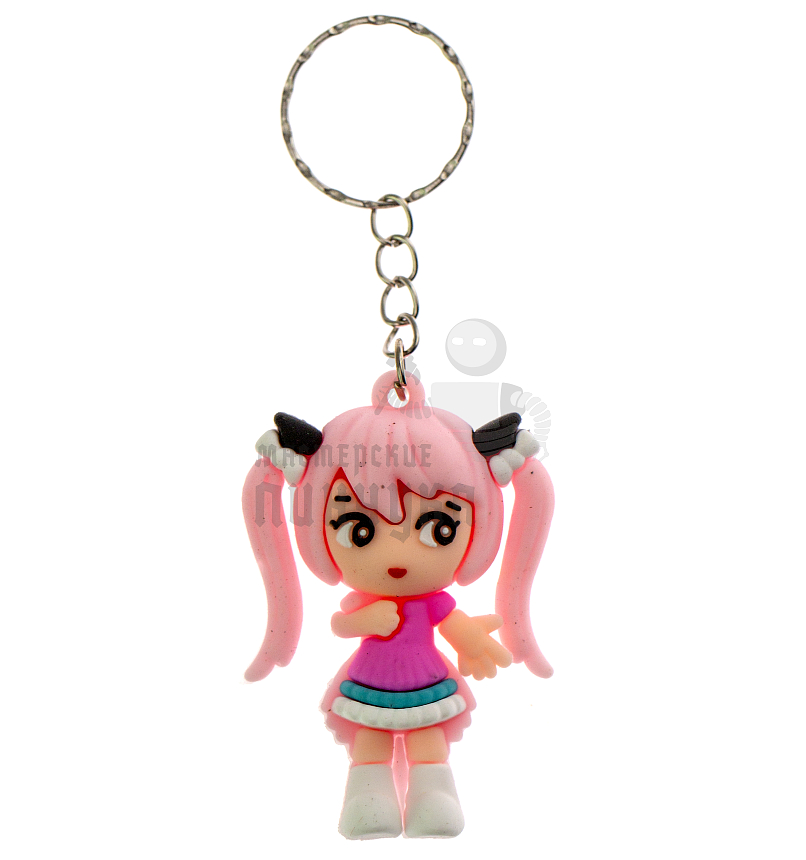 Брелок для ключей "Мику Хацунэ" цв. розовый