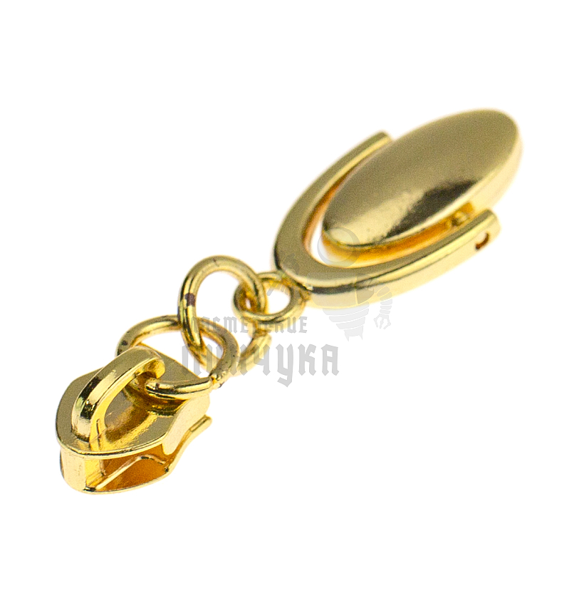 Бегунок для спиральной молнии, тип 5, сумочный N6 цв.золото