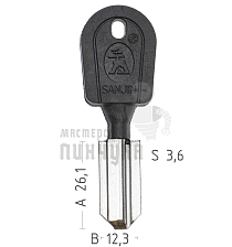 WEIN SANJIN (27MM X 12.4MM) КНР - Чертеж