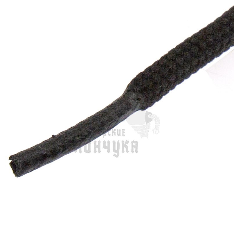 Шнурок черный, круглый стандартный 60 см (Art.405)