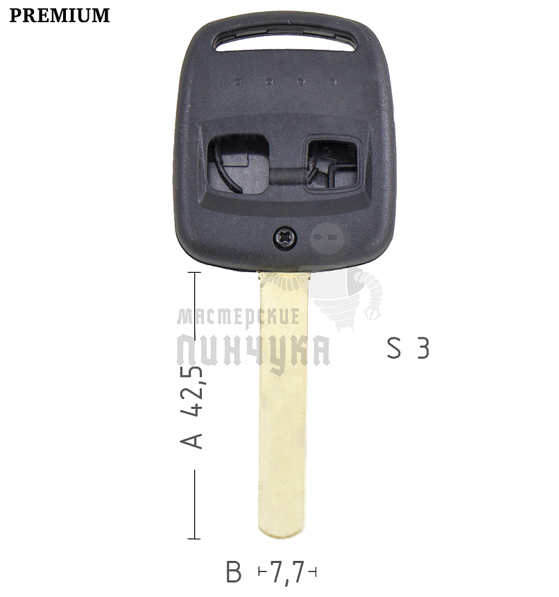 Корпус ключа SUB-2.P DAT17 SUB1P175 2 кнопки КНР SUBARU