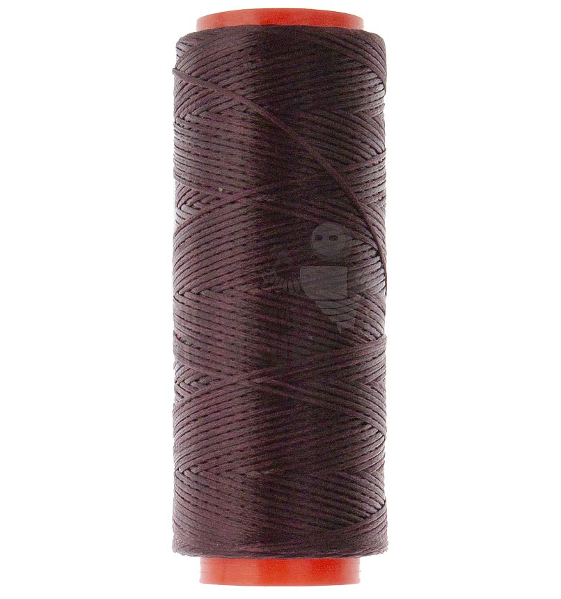 Нитки прошивочные вощеные 150D-100м, цв.бордовый (138), плоские, толщина 0,6мм